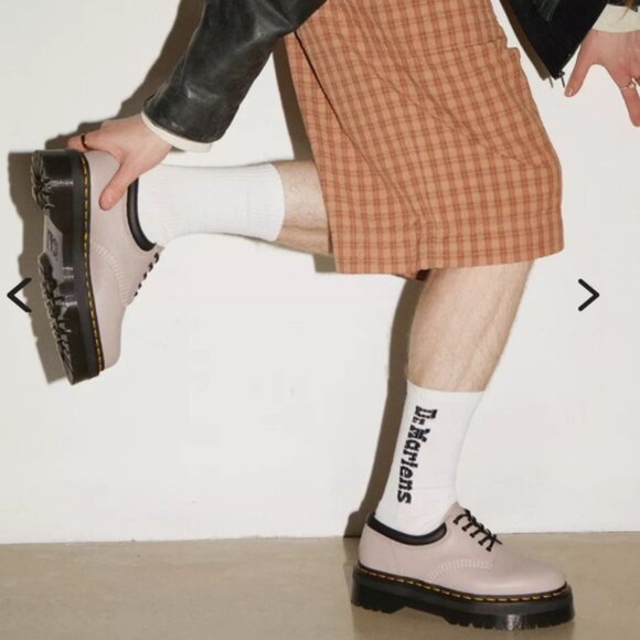 Dr. Martens 8053 Quad Retro Vintage Taupe Platform Derby Oxfords, Size 10 - Picture 10 of 10